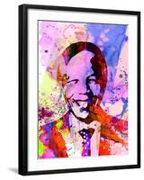 Nelson Mandela Watercolor-Anna Malkin-Framed Art Print