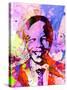 Nelson Mandela Watercolor-Anna Malkin-Stretched Canvas