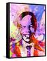 Nelson Mandela Watercolor-Anna Malkin-Framed Stretched Canvas