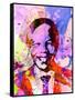 Nelson Mandela Watercolor-Anna Malkin-Framed Stretched Canvas