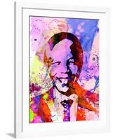 Nelson Mandela Watercolor-Anna Malkin-Framed Art Print