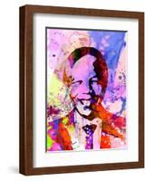 Nelson Mandela Watercolor-Anna Malkin-Framed Art Print