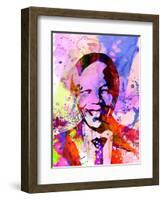 Nelson Mandela Watercolor-Anna Malkin-Framed Art Print