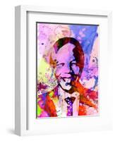 Nelson Mandela Watercolor-Anna Malkin-Framed Art Print