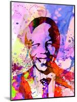 Nelson Mandela Watercolor-Anna Malkin-Mounted Art Print