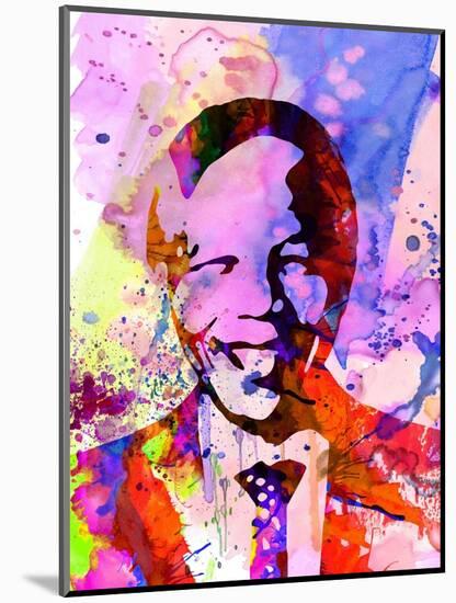 Nelson Mandela Watercolor-Anna Malkin-Mounted Art Print