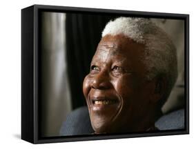 Nelson Mandela-Themba Hadebe-Framed Stretched Canvas