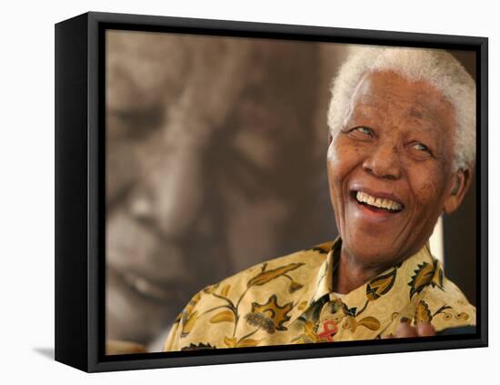 Nelson Mandela-Denis Farrell-Framed Stretched Canvas