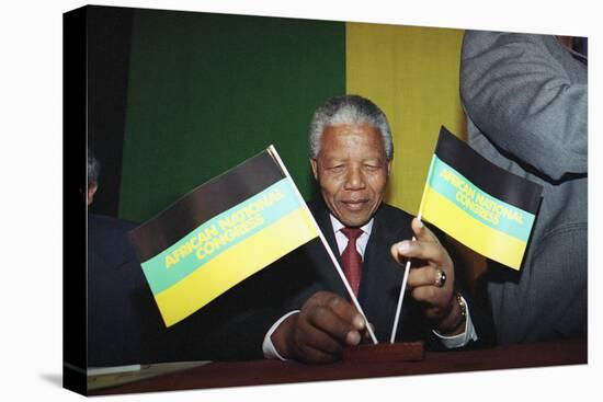 Nelson Mandela-Denis Paquin-Stretched Canvas