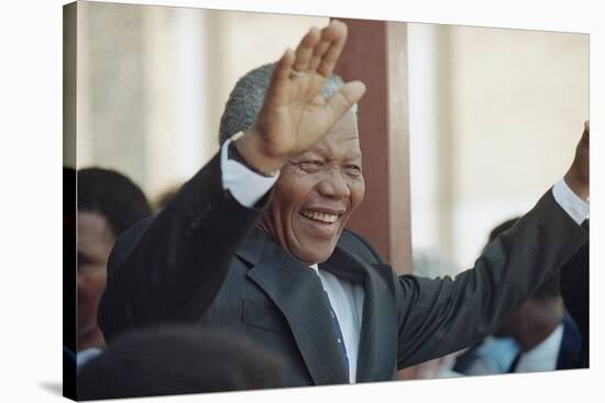 Nelson Mandela-John Parkin-Stretched Canvas