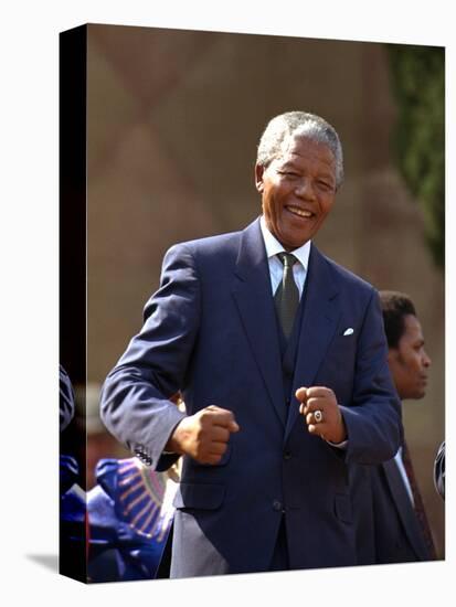 Nelson Mandela-John Parkin-Stretched Canvas