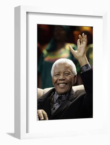 Nelson Mandela-Themba Hadebe-Framed Photographic Print