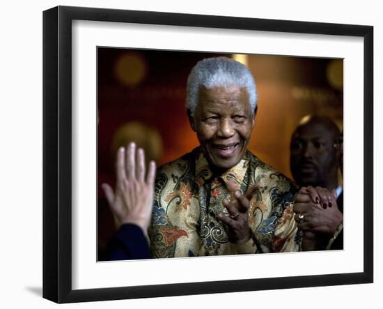 Nelson Mandela-Peter Dejong-Framed Photographic Print