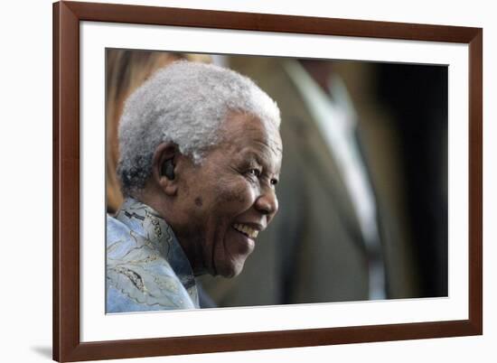 Nelson Mandela-Themba Hadebe-Framed Photographic Print