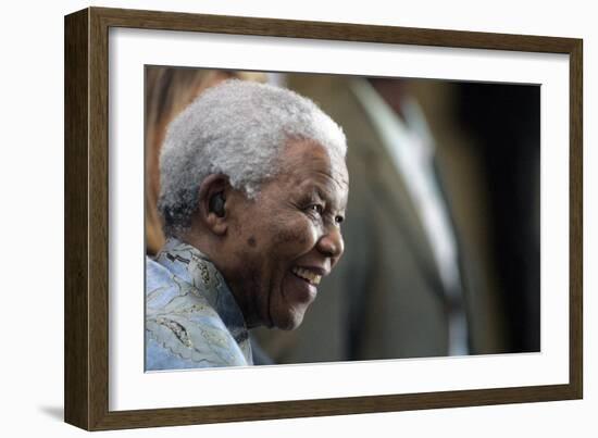 Nelson Mandela-Themba Hadebe-Framed Photographic Print