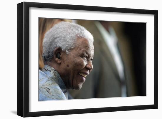 Nelson Mandela-Themba Hadebe-Framed Photographic Print