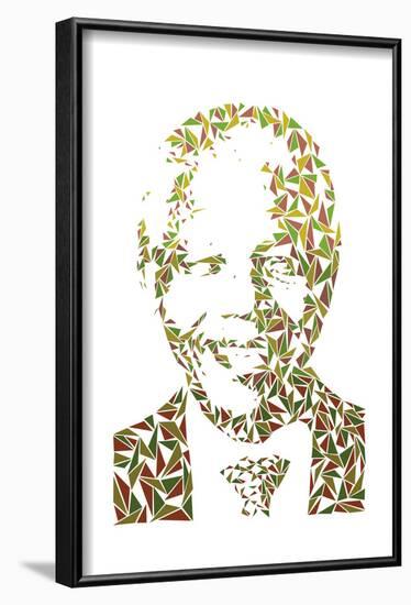 Nelson Mandela-Cristian Mielu-Framed Art Print