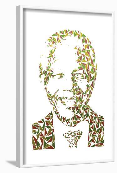 Nelson Mandela-Cristian Mielu-Framed Art Print