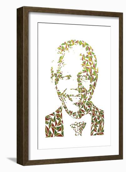 Nelson Mandela-Cristian Mielu-Framed Art Print