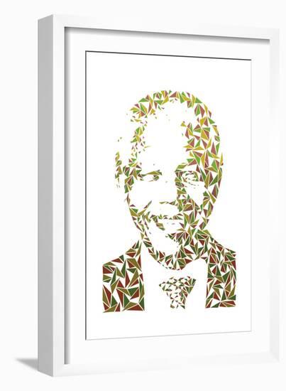 Nelson Mandela-Cristian Mielu-Framed Art Print