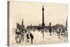 Nelson Monument, Trafalgar Square, London, 1887-Joseph Pennell-Stretched Canvas