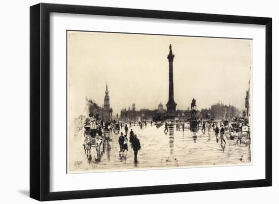 Nelson Monument, Trafalgar Square, London, 1887-Joseph Pennell-Framed Giclee Print