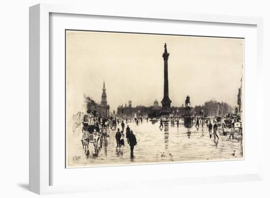 Nelson Monument, Trafalgar Square, London, 1887-Joseph Pennell-Framed Giclee Print