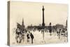 Nelson Monument, Trafalgar Square, London, 1887-Joseph Pennell-Stretched Canvas