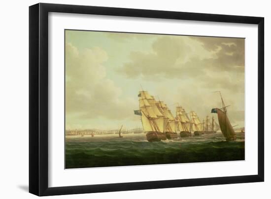 Nelson on the 'Theseus' with the Inshore Squadron Off Cadiz, July 1797,-Buttersworth-Framed Giclee Print