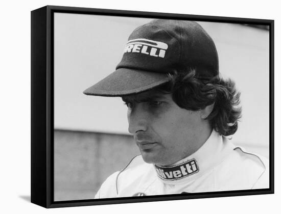 Nelson Piquet at the British Grand Prix, Silverstone, 1985-null-Framed Stretched Canvas