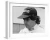 Nelson Piquet at the British Grand Prix, Silverstone, 1985-null-Framed Photographic Print