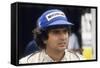 Nelson Piquet at the British Grand Prix, Silverstone, Northamptonshire, 1983-null-Framed Stretched Canvas