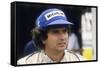 Nelson Piquet at the British Grand Prix, Silverstone, Northamptonshire, 1983-null-Framed Stretched Canvas