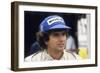 Nelson Piquet at the British Grand Prix, Silverstone, Northamptonshire, 1983-null-Framed Photographic Print