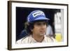 Nelson Piquet at the British Grand Prix, Silverstone, Northamptonshire, 1983-null-Framed Photographic Print