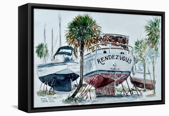 Nelson's Boatyard, Titusville, Florida-Anthony Butera-Framed Stretched Canvas