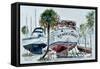 Nelson's Boatyard, Titusville, Florida-Anthony Butera-Framed Stretched Canvas