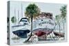 Nelson's Boatyard, Titusville, Florida-Anthony Butera-Stretched Canvas