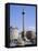 Nelson's Column and Fountains, Trafalgar Square, London, England, UK-Roy Rainford-Framed Stretched Canvas