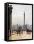 Nelson's Column, and Portico of St Martin's-In-The-Fields-Rose Maynard Barton-Framed Stretched Canvas