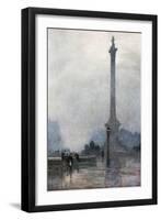 Nelson's Column in a Fog-Rose Maynard Barton-Framed Giclee Print