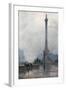 Nelson's Column in a Fog-Rose Maynard Barton-Framed Giclee Print