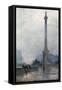 Nelson's Column in a Fog-Rose Maynard Barton-Framed Stretched Canvas