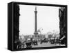 Nelson's Column, Trafalgar Square, London, 1920-null-Framed Stretched Canvas