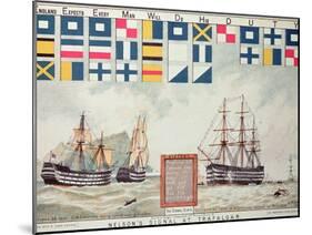 Nelson's Signal at Trafalgar, 1805, 'The Boy's Own Paper' Commemorate Hms Victory, Portsmouth, 1885-Walter William May-Mounted Giclee Print
