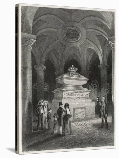 Nelson's Tomb in the Crypt of St Pauls-null-Stretched Canvas