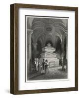 Nelson's Tomb in the Crypt of St Pauls-null-Framed Art Print