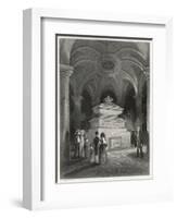 Nelson's Tomb in the Crypt of St Pauls-null-Framed Art Print