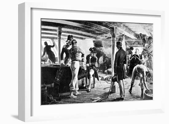 Nelson Sealing His Historic Message at Copenhagen, 1801-Thomas Davidson-Framed Giclee Print