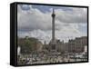Nelsons Column in Trafalgar Square, with Big Ben in Distance, London, England, United Kingdom-James Emmerson-Framed Stretched Canvas